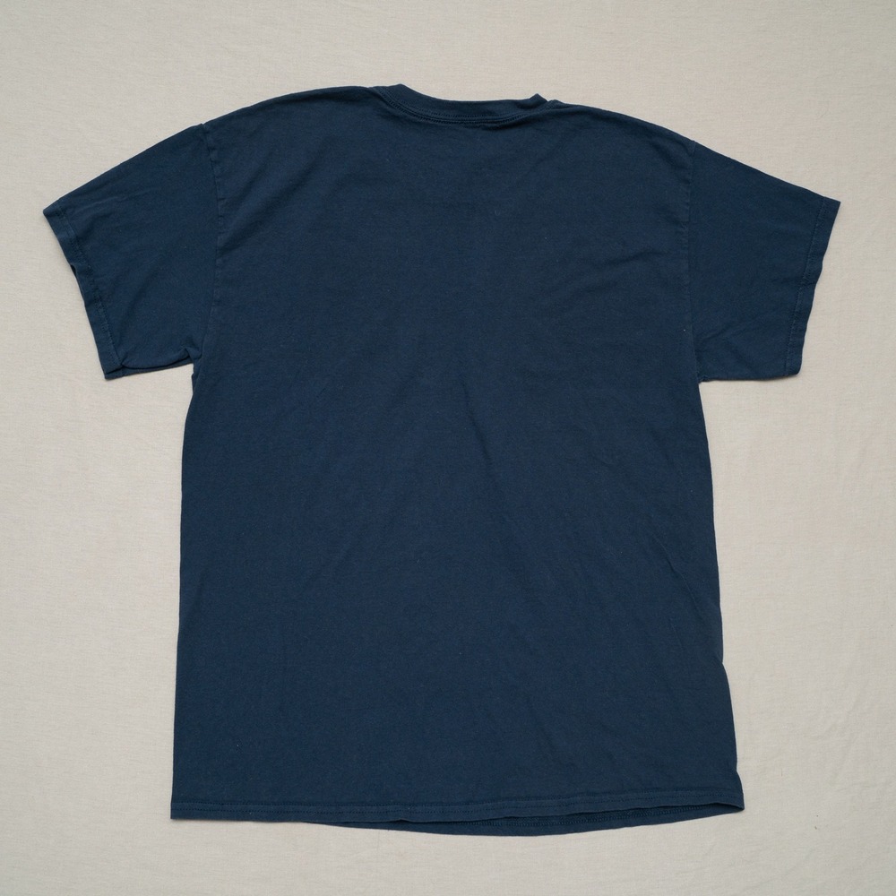 Vintage Y2k 2000s Tribal Sigil 2 Wolves Navy Blue T Shirt Adult M Surf Skate - Picture 4 of 5